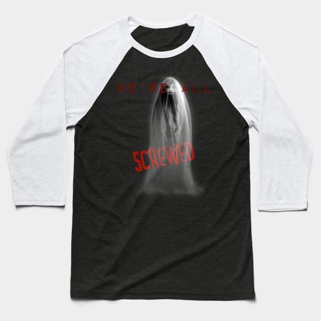 Ghost woman Baseball T-Shirt by screwedingeneral